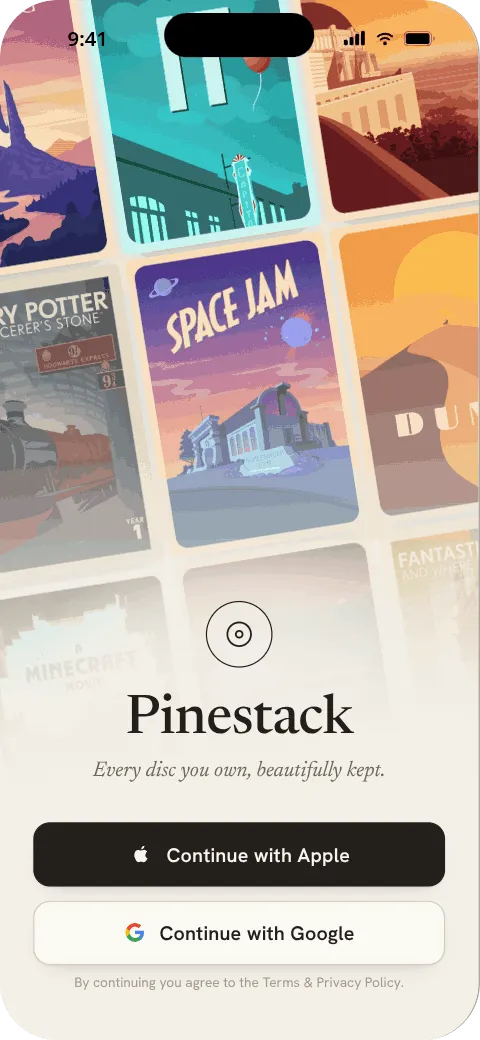 Pinestack welcome screen